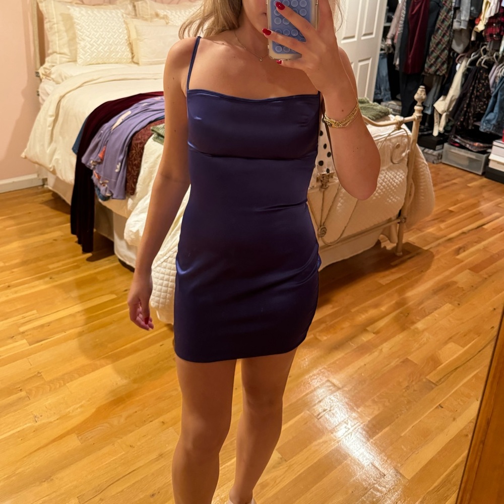 Oh Polly purple body con dress